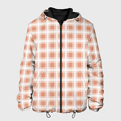 Куртка с капюшоном мужская Light beige plaid fashionable checkered pattern, цвет: 3D-черный