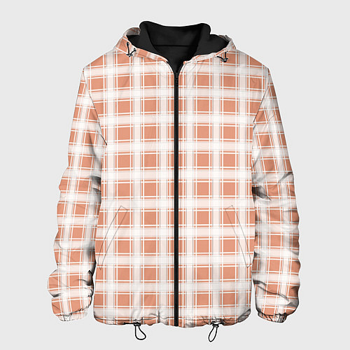 Мужская куртка Light beige plaid fashionable checkered pattern / 3D-Черный – фото 1