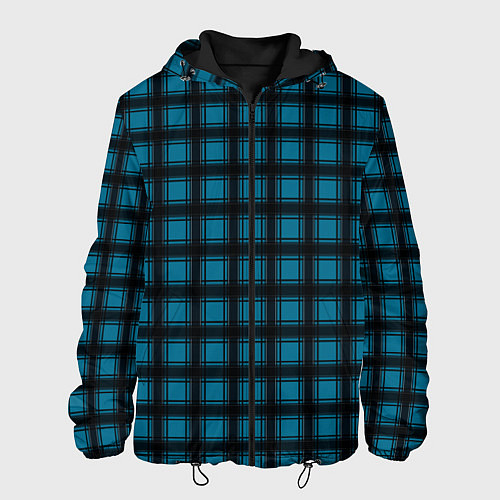 Мужская куртка Black and blue plaid / 3D-Черный – фото 1