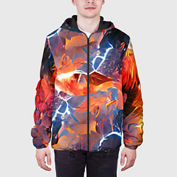 Куртка с капюшоном мужская Fire thunder, цвет: 3D-черный — фото 2