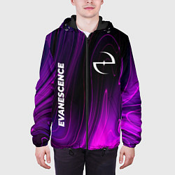 Куртка с капюшоном мужская Evanescence violet plasma, цвет: 3D-черный — фото 2