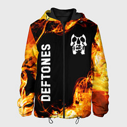 Куртка с капюшоном мужская Deftones и пылающий огонь, цвет: 3D-черный