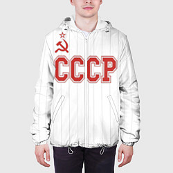 Куртка с капюшоном мужская СССР - Союз Советских Социалистических Республик, цвет: 3D-белый — фото 2