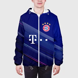 Куртка с капюшоном мужская Bayern munchen Абстракция, цвет: 3D-белый — фото 2