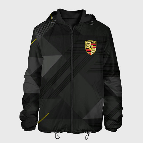 Мужская куртка Porsche - logo / 3D-Черный – фото 1