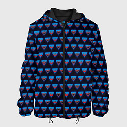 Куртка с капюшоном мужская Poppy Playtime - Huggy Wuggy Pattern - без логотип, цвет: 3D-черный