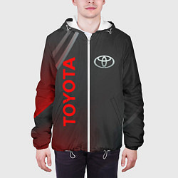 Куртка с капюшоном мужская Тойота - Абстракция, цвет: 3D-белый — фото 2