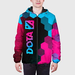 Куртка с капюшоном мужская Dota - neon gradient: по-вертикали, цвет: 3D-черный — фото 2