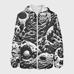 Куртка с капюшоном мужская Тёмный космический паттерн, цвет: 3D-белый