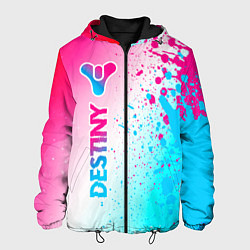Куртка с капюшоном мужская Destiny neon gradient style: по-вертикали, цвет: 3D-черный