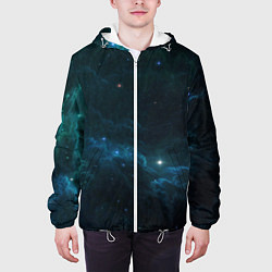 Куртка с капюшоном мужская Космическая туча, цвет: 3D-белый — фото 2
