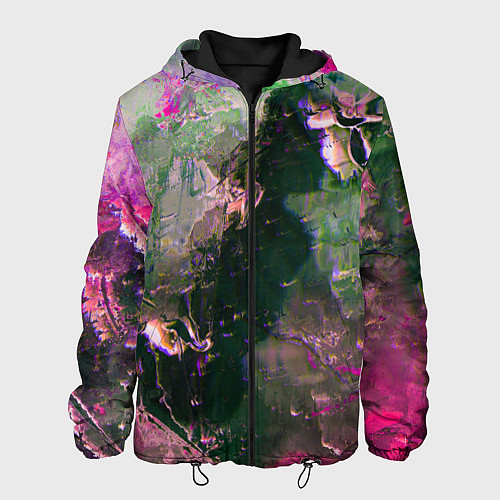 Мужская куртка Абстрактные краски и силуэты / 3D-Черный – фото 1
