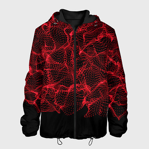 Мужская куртка Пиксельная абстракция / 3D-Черный – фото 1
