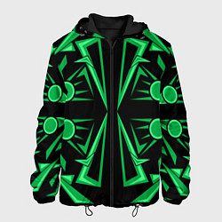 Мужская куртка Геометрический узор зеленый geometric