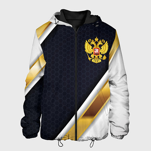 Мужская куртка Gold and white Russia / 3D-Черный – фото 1