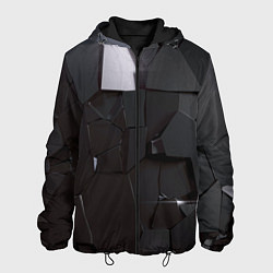 Куртка с капюшоном мужская Треснутый асфальт, цвет: 3D-черный