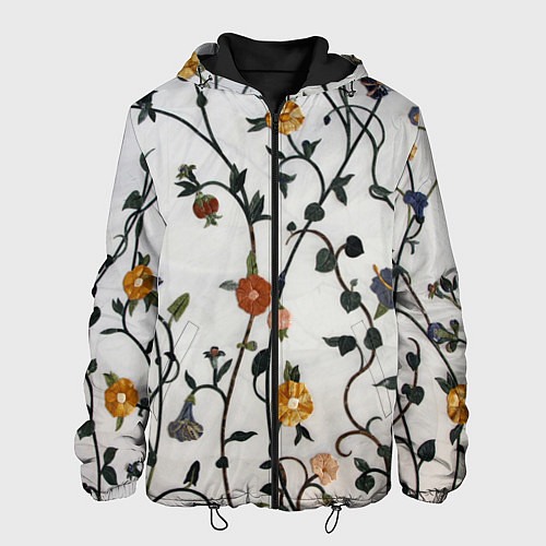 Мужская куртка Каменные цветы / 3D-Черный – фото 1