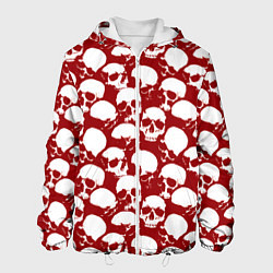 Куртка с капюшоном мужская Череп и кровь, цвет: 3D-белый
