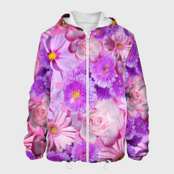 Мужская куртка Фиолетовые и розовые цветы
