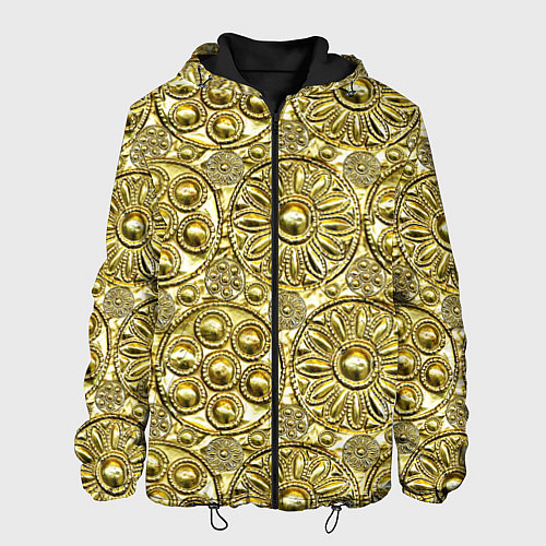 Мужская куртка Золотая чеканка - текстура / 3D-Черный – фото 1