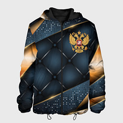 Мужская куртка Золотой герб России на объемном фоне