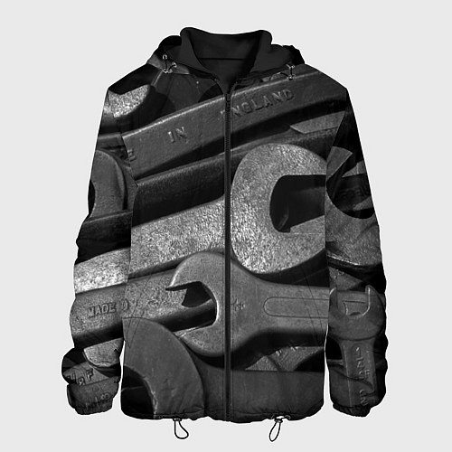Мужская куртка Композиция из гаечных ключей / 3D-Черный – фото 1