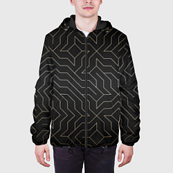 Куртка с капюшоном мужская Black gold - Узоры, цвет: 3D-черный — фото 2