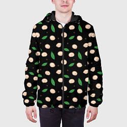 Куртка с капюшоном мужская Пельмени с лавровым листом и перцем, набор, цвет: 3D-черный — фото 2