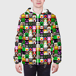 Куртка с капюшоном мужская Minecraft characters, цвет: 3D-белый — фото 2