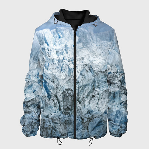 Мужская куртка Ледяные горы со снегом / 3D-Черный – фото 1