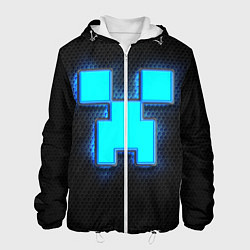 Куртка с капюшоном мужская Minecraft Creeper - neon, цвет: 3D-белый