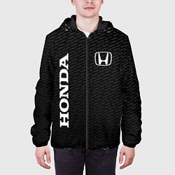 Куртка с капюшоном мужская Honda карбон, цвет: 3D-черный — фото 2