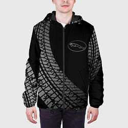 Куртка с капюшоном мужская Jaguar tire tracks, цвет: 3D-черный — фото 2
