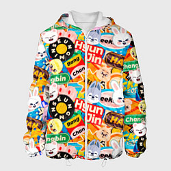 Куртка с капюшоном мужская Skzoo stickers characters, цвет: 3D-белый