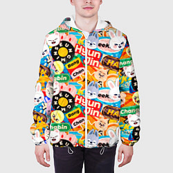 Куртка с капюшоном мужская Skzoo stickers characters, цвет: 3D-белый — фото 2