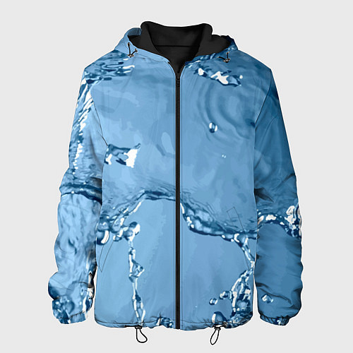 Мужская куртка Водные подтёки на стекле / 3D-Черный – фото 1