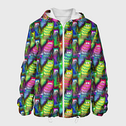 Куртка с капюшоном мужская Много котиков, цвет: 3D-белый