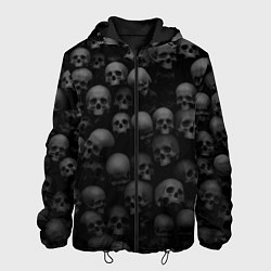 Куртка с капюшоном мужская Композиция из черепов - Dark, цвет: 3D-черный