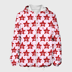 Куртка с капюшоном мужская Череп и звезда, цвет: 3D-белый