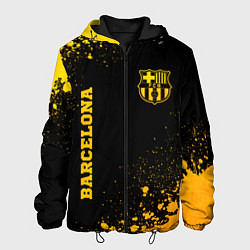 Куртка с капюшоном мужская Barcelona - gold gradient: надпись, символ, цвет: 3D-черный
