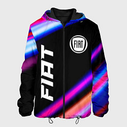 Куртка с капюшоном мужская Fiat speed lights, цвет: 3D-черный