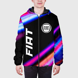Куртка с капюшоном мужская Fiat speed lights, цвет: 3D-черный — фото 2