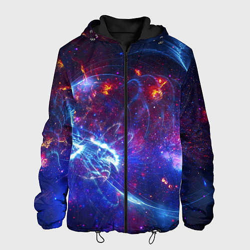 Мужская куртка Абстрактное космическое пространство / 3D-Черный – фото 1