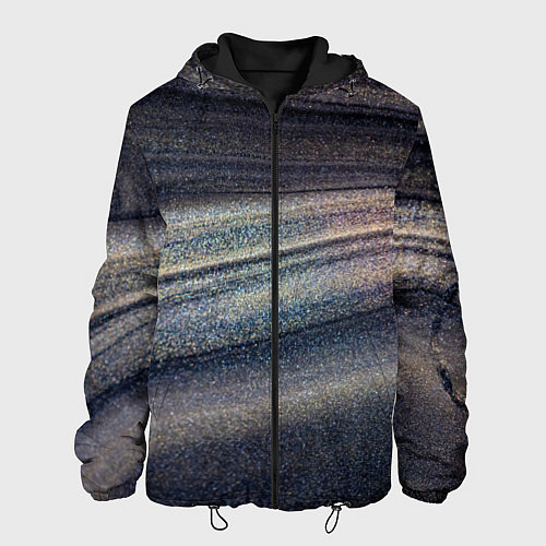 Мужская куртка Волны блестящего тёмного песка / 3D-Черный – фото 1
