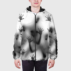 Куртка с капюшоном мужская Bodies inside behind a white wall, цвет: 3D-черный — фото 2