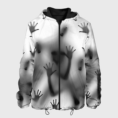 Мужская куртка Bodies inside behind a white wall / 3D-Черный – фото 1
