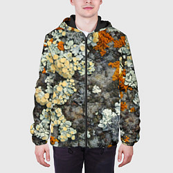 Куртка с капюшоном мужская Лишайниковый лес, цвет: 3D-черный — фото 2