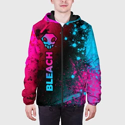 Куртка с капюшоном мужская Bleach - neon gradient: по-вертикали, цвет: 3D-черный — фото 2