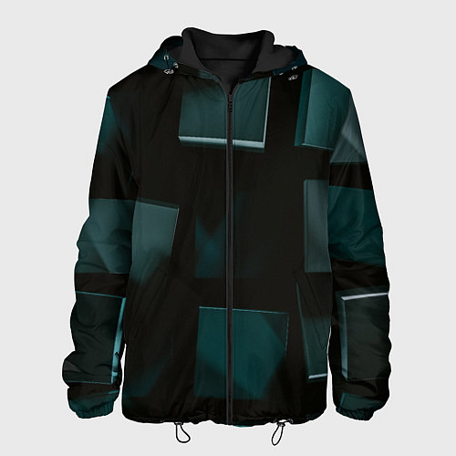 Мужская куртка Геометрические тёмные кубы / 3D-Черный – фото 1