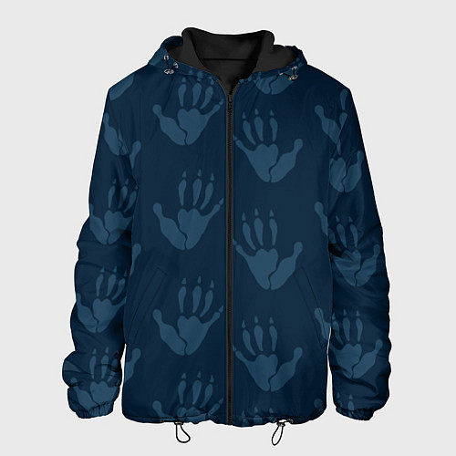 Мужская куртка Лапки опоссума синие / 3D-Черный – фото 1